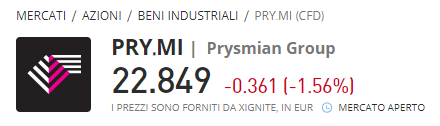 comprare azioni Prysmian