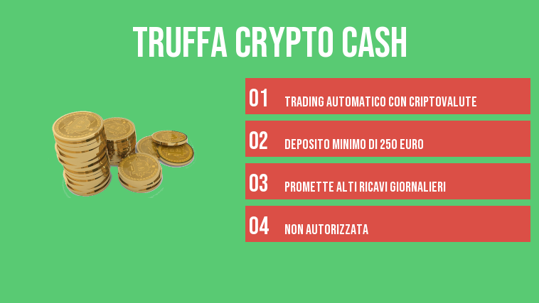 truffa crypto cash infografica